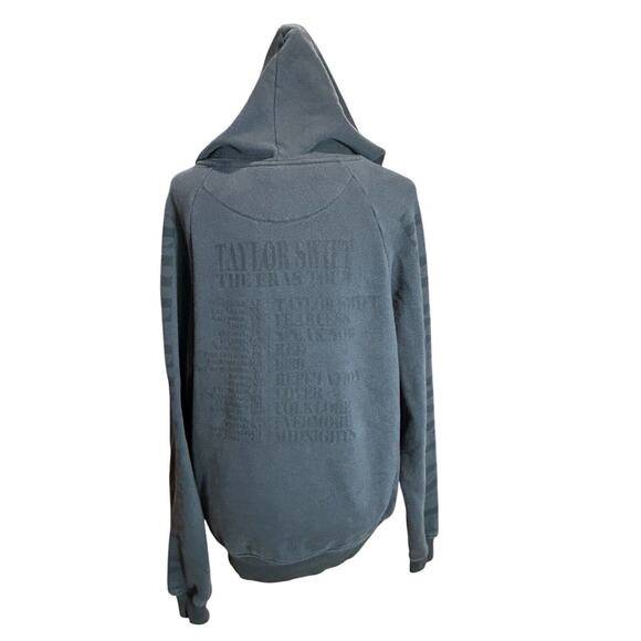 Taylor Swift The Eras Tour Official Hoodie Womens Small‎ Gray Black Swifties Fan - Picture 2 of 16